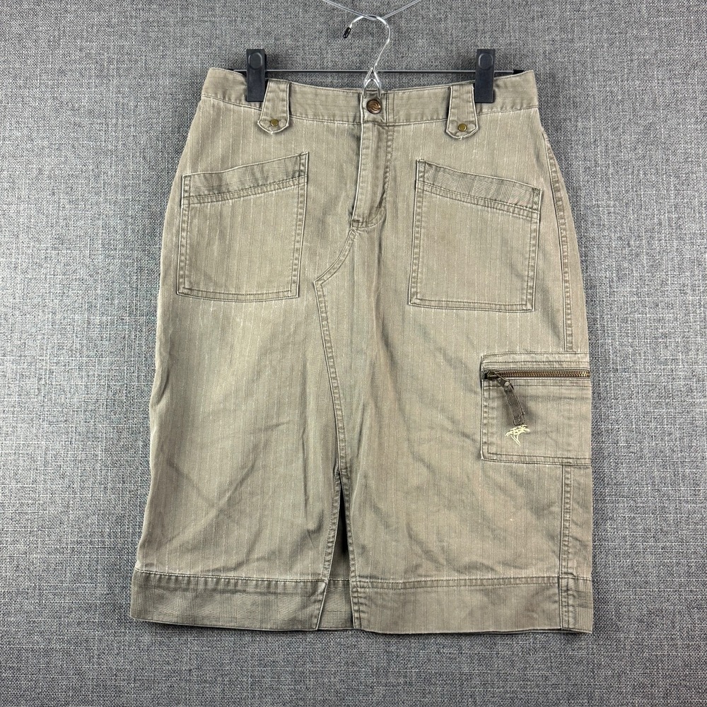 Columbia Skirt Womens 4 Khaki Brown Cargo Utility Outdoor‎ Hiking Pockets Casual